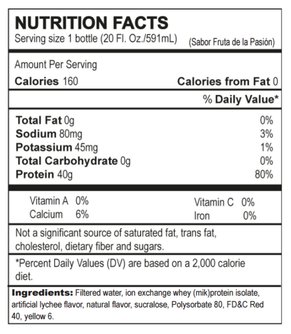 ZERO CARB ISOPURE 20OZ