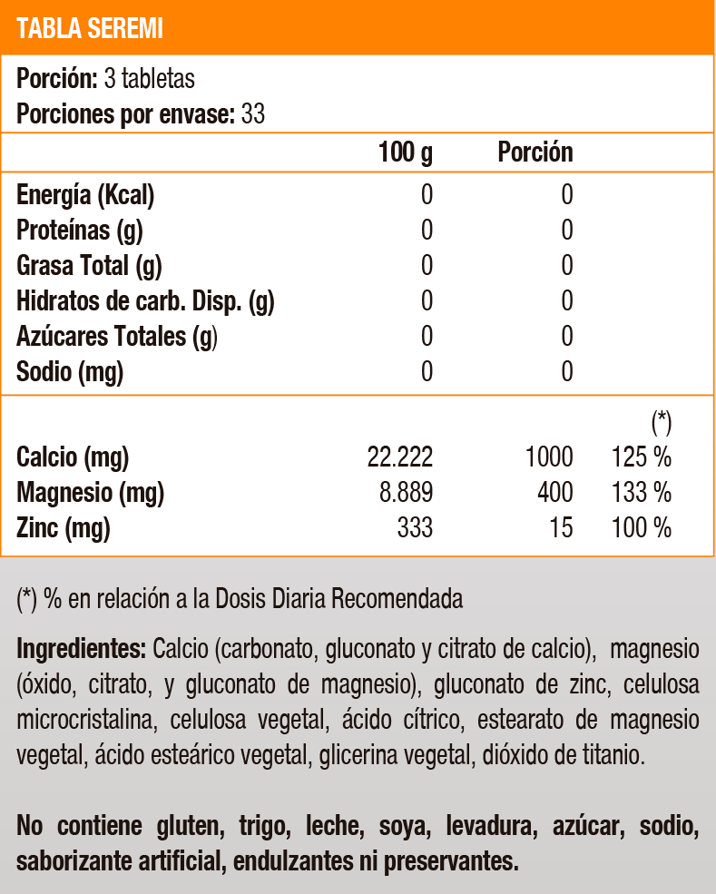 CAL/MAG/ZINC - 100 TAB