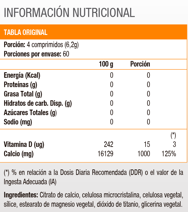 CALCIUM/VIT D3- 60 TAB