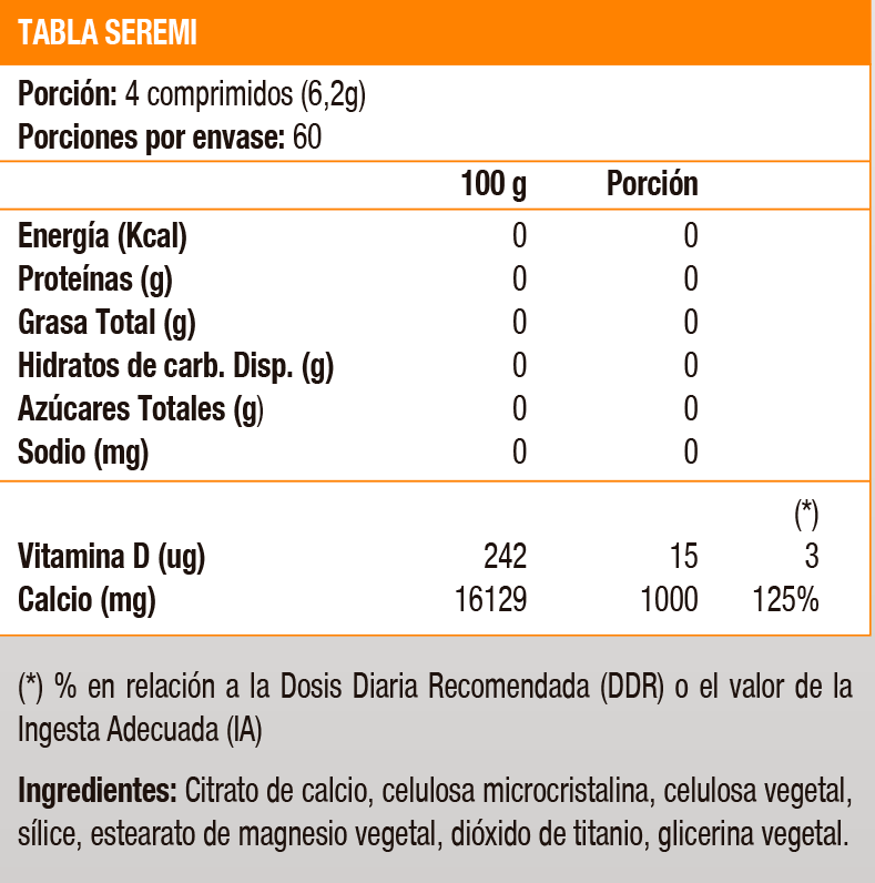 CALCIUM/VIT D3- 60 TAB