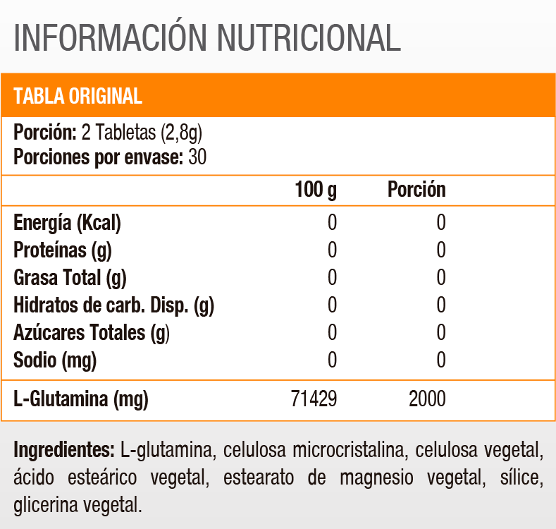 L-GLUTAMINE 1000 MG -  60 TAB