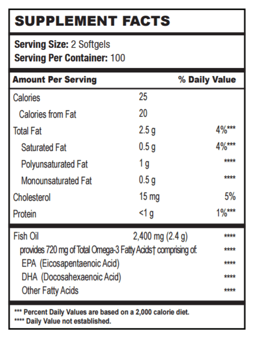 FISH OIL 1000 MG - 144 SOFT