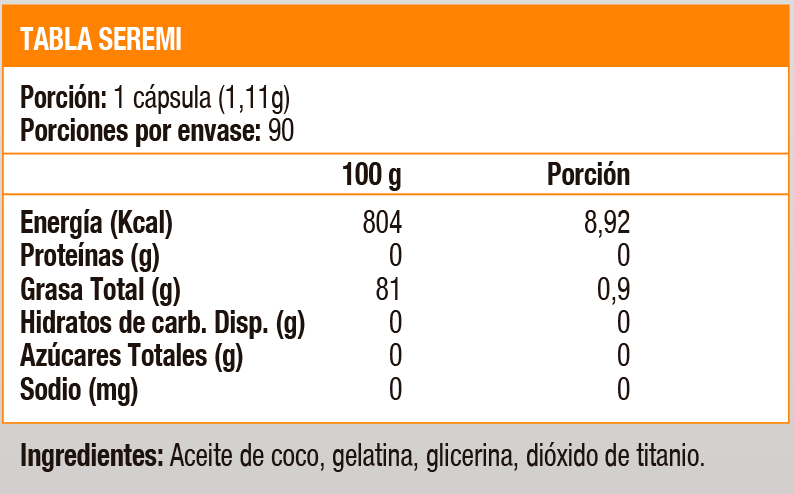 COCONUT OIL SOFGELS - 90 SOFTGEL, 100 GR