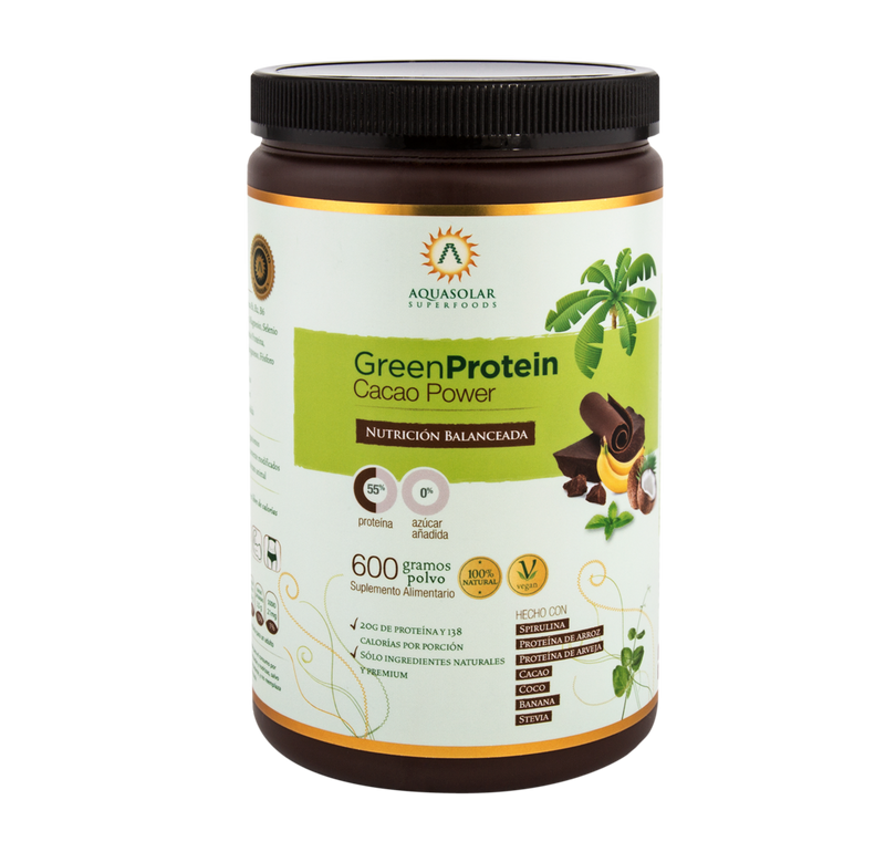 GREEN PROTEIN CACAO 100% NAT VEG - 600G