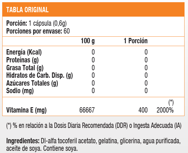 VITAMIN E DL 400 UI - 60 SOFTGELS