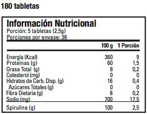 SPIRULINA - 180 TABS