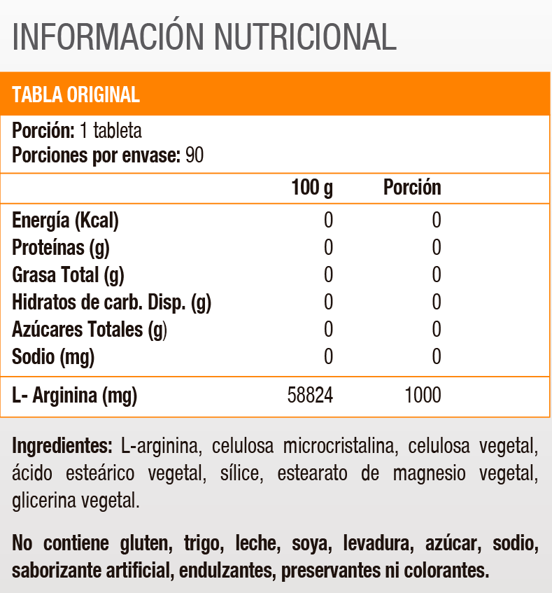 L-arginine 1000 Mg - 90 Tab. - Arginina