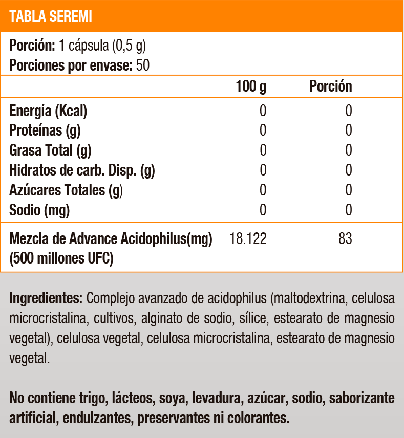 ADVANCED ACIDOPHILUS 100 VEGI-CAPS