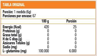 GLUTAMINA POLVO 400 GR