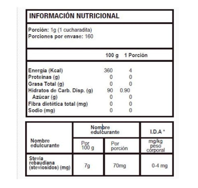 STEVIA GRANULADA POTE - 160GR