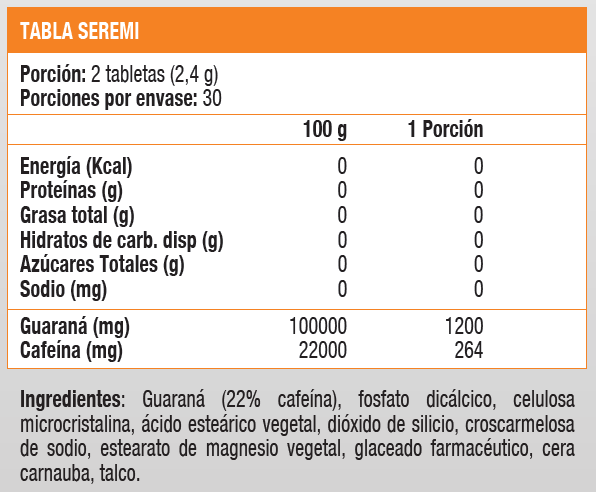 GUARANA 600 MG - 60 TABS