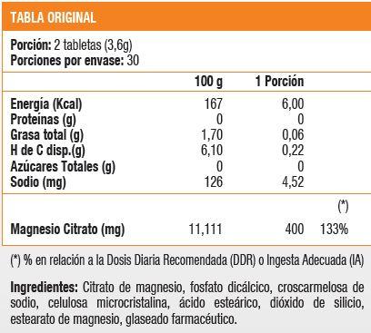 MAGNESIO CITRATO 400MG - 60 TABS